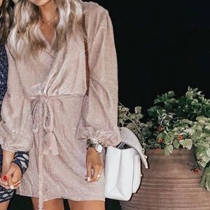 COPY - Red dress Boutique glitter wrap dress